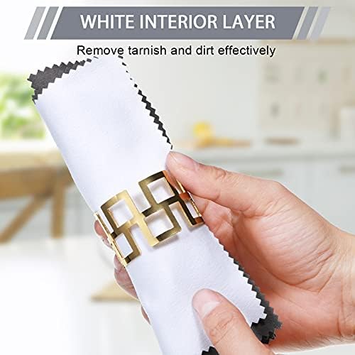 Breling 30 Pcs Silver Jewelry Polishing Cloths 6 x 8 inches Jewelry Cleaning Cloth Sterling Polish Cloths for Jewelry