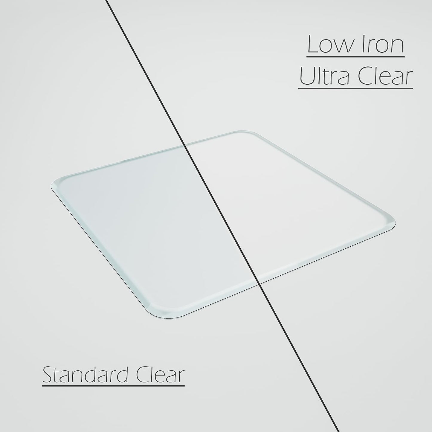 Glass Chair Mat with Exclusive Beveled Edge by Clearly Innovative 1/4โ Thick Ultra-Clear Glass, Protect Your Home or Office Floor, Hardwood or Carpet (STARPHIRE, 45" by 53")