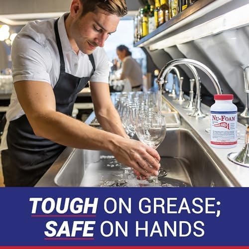 Nu-Foam Sanitizing Tablets for Bar Glassware – Superior Rinse Aid - Hand Washing Bar, Brewery Supplies - Spotless Serving Glasses - Professional - 4 Pack 400 Tablets/ 2,400 Quarts Sanitizing Solution