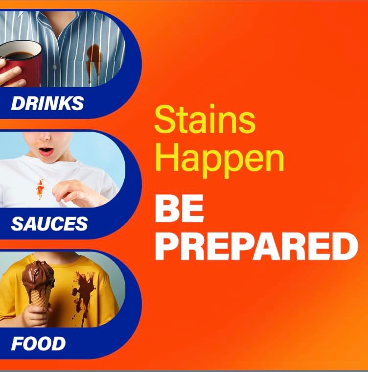 Tide Stain Remover for Clothes, Tide To Go Pen, Instant Stain Remover Pen & Spot Cleaner, Portable & Travel-Friendly, Works on Food & Drink Stains, Fits in Purses & Bags, 3 Count (Pack of 1)