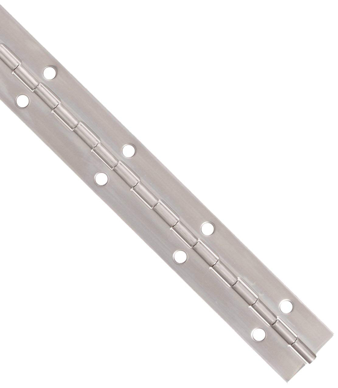 Stainless Steel Continuous Hinge with Hole, Bright Annealed Finish (7 Feet, 1-1/2 Inches)