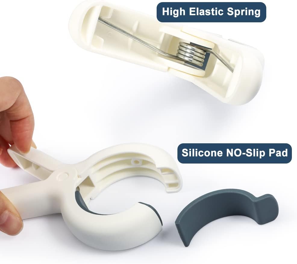 Beach Towel Clip,6 PCS Large Cloth Pins, Quilt Drying Clip, Plastic Clothespins, Strong Grip Holder to Dry Laundry on Clothesline and Hanging Rack