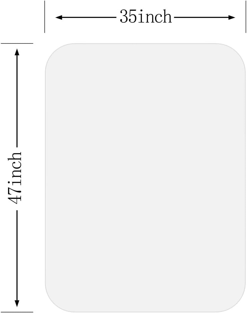 3Pack Crystal Clear 1/5" Thick 47" x 35" Heavy Duty Hard Chair Mat, Can be Used on Carpet or Hard Floor