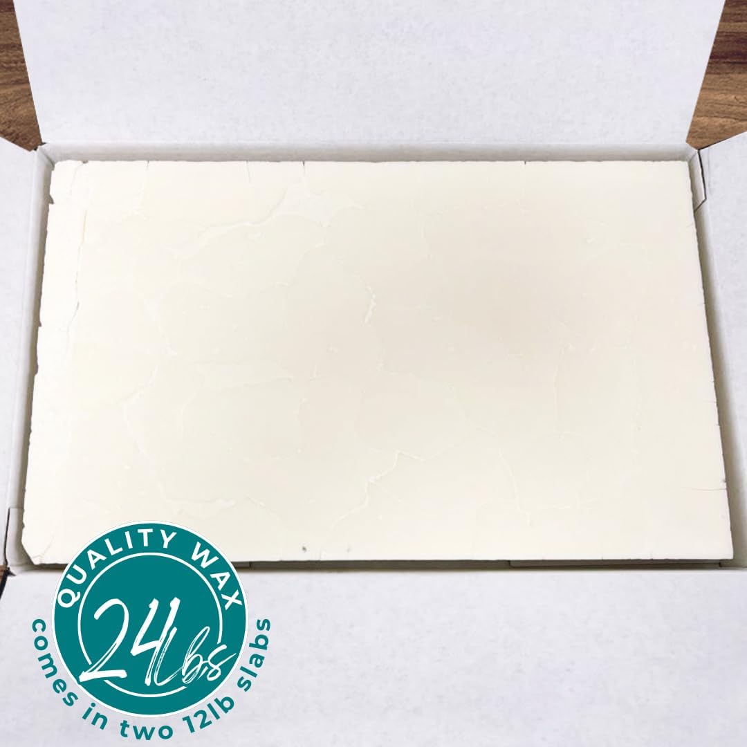 24lb Soy Wax Blend for Candle Making, Natural Candle Making Supplies, Paraffin Free, Creamy for High Load Fragrance, Candle Blend for Container Candles, Tealights and Wax Melts