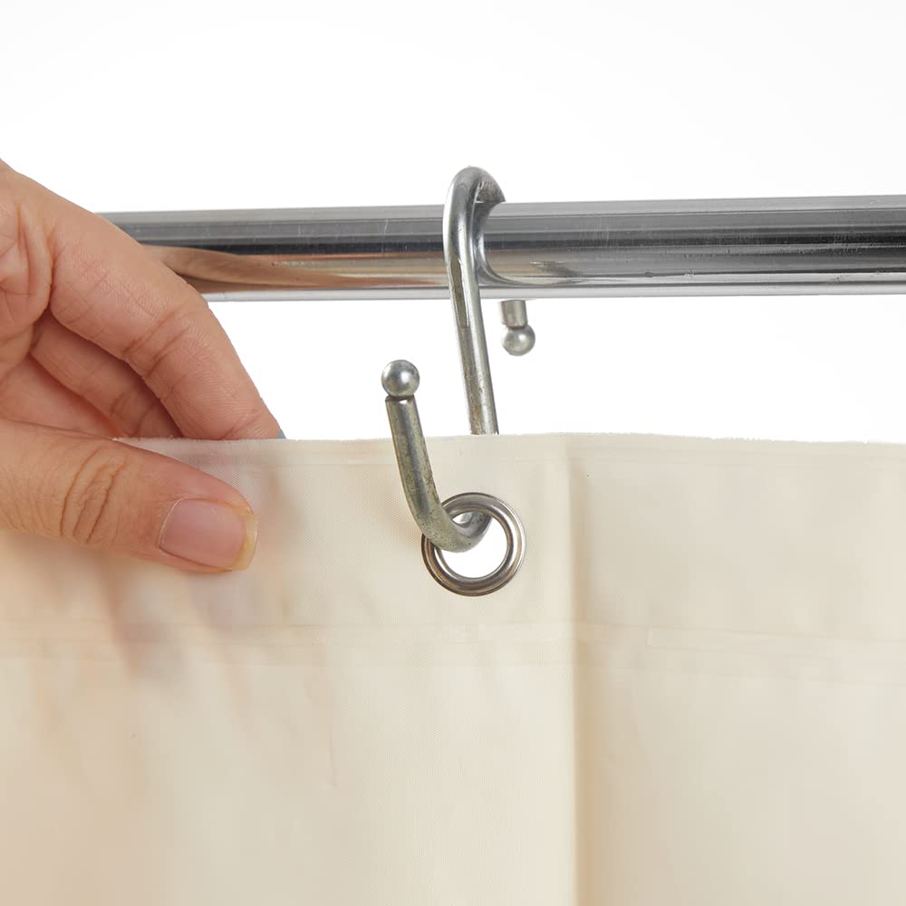 EHZNZIE Beige Shower Curtain Liner 72x72, PEVA Waterproof Bath Curtain, No Chemical Smell, 3