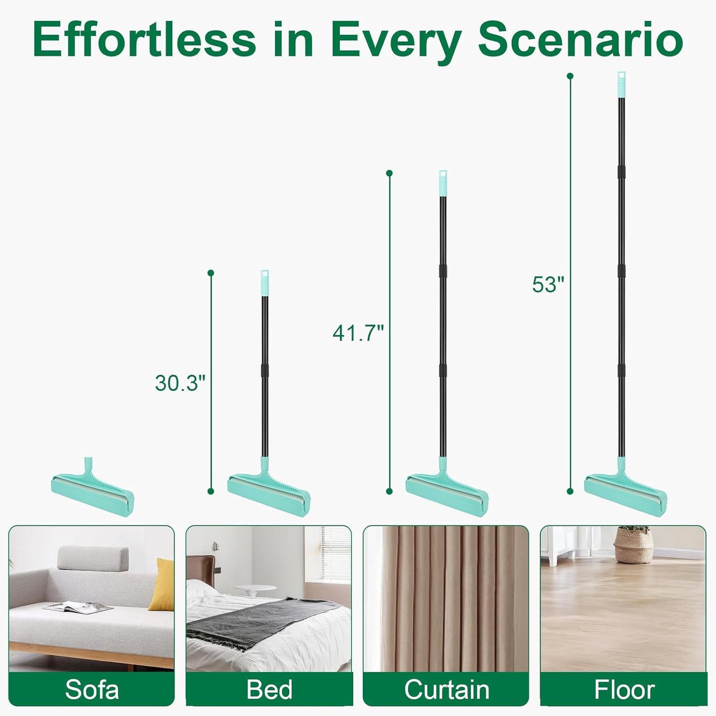 KeFanta 3Pcs Large Lint Roller Refills (270 Sheets) 11.8" Wide