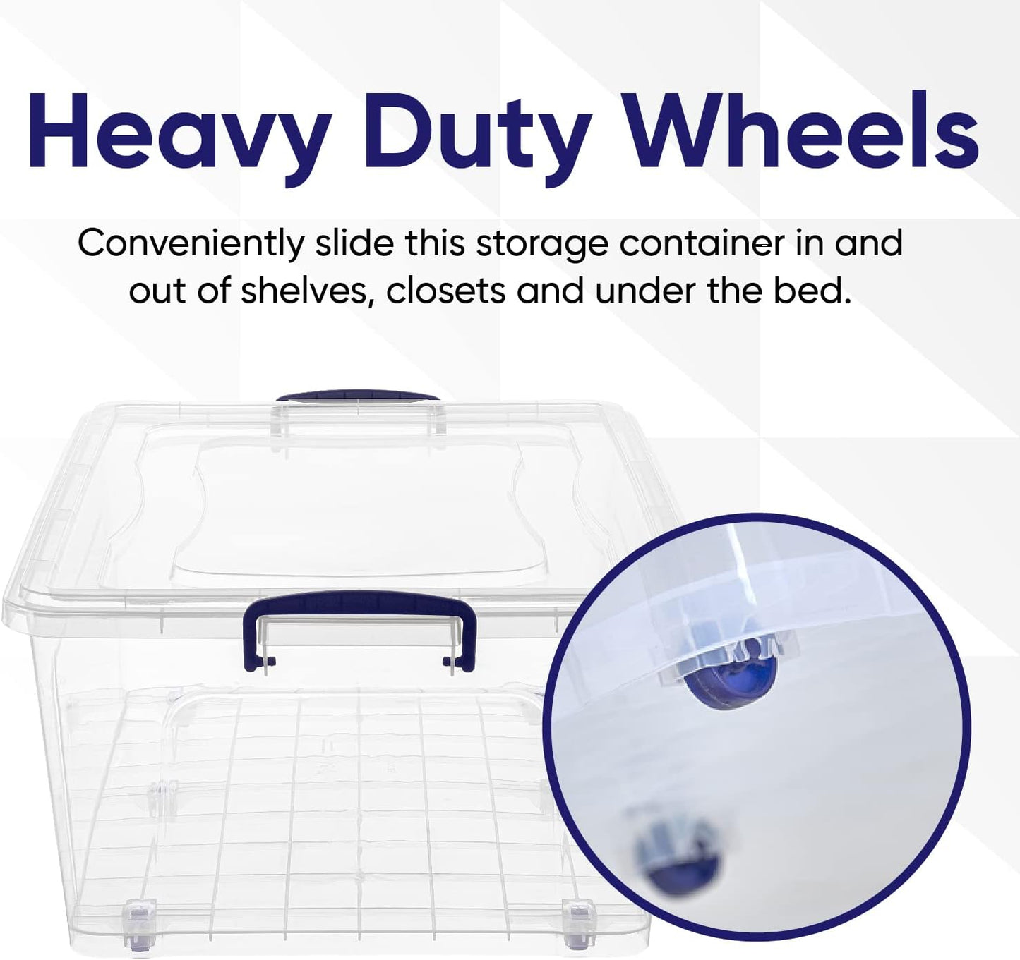 Superio Storage Bins with Lids, Clear Plastic Containers for Organizing, Stackable Totes, BPA Free, Odor Free, Organizer Boxes for Home, and Dorm (4 Pack, 60 Quart)