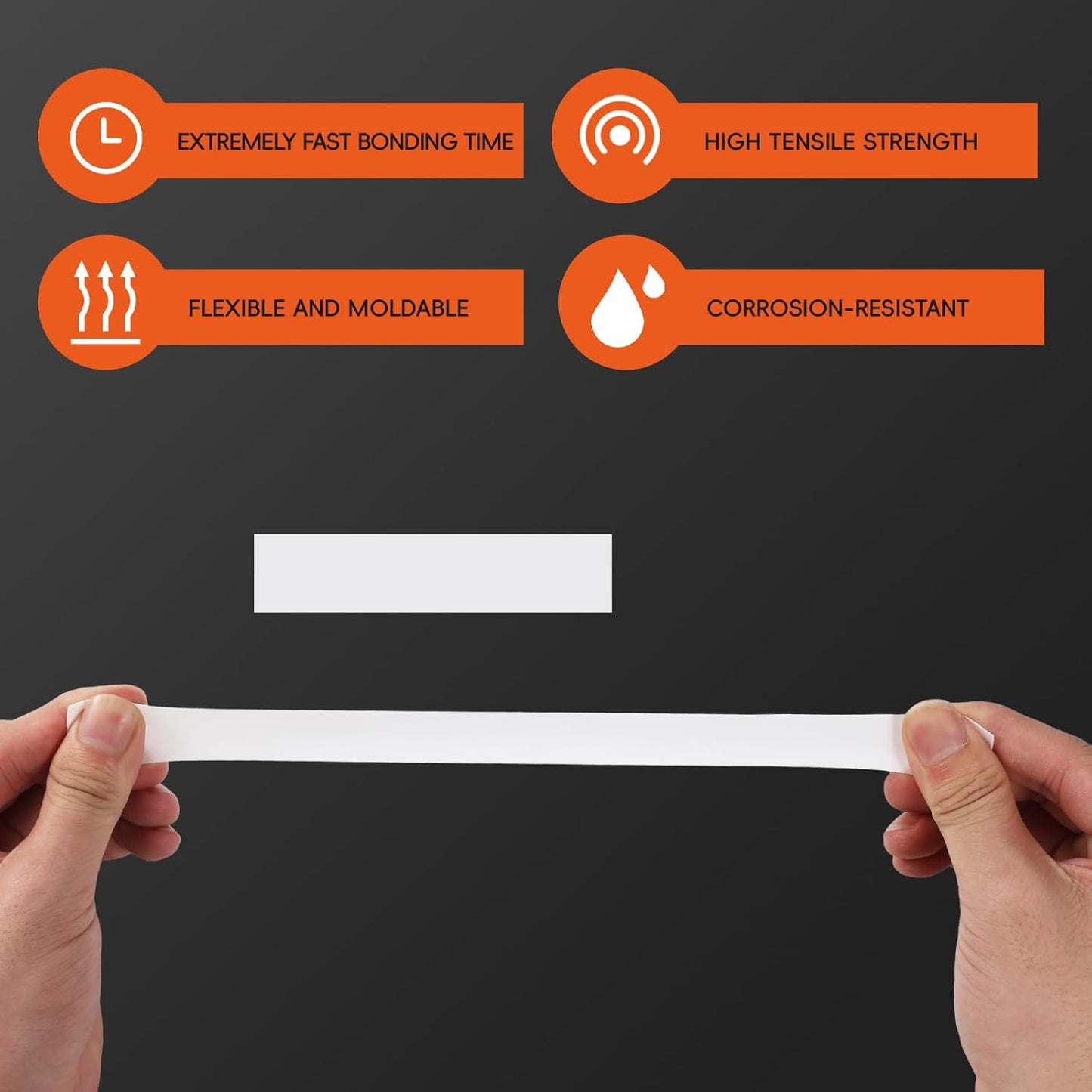 Self Fusing Silicone Tape 2 Rolls 1 in x 10' White Waterproof Rescue Tape Rubber Leak Silicone Self-amalgamating Tape for Plumbing, Sealing Pipes, Hose Repair, Outdoor Coax and Tool Fixation