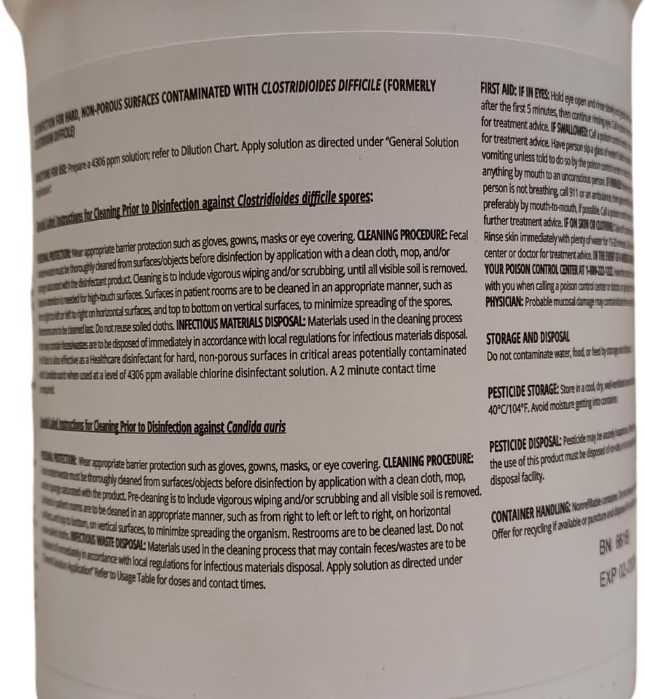 3.3 gram Sporicidal NaDCC Tablet Disinfectant - Multipurpose, Concentrated Dissolving Tabs for Bulk Solution, Use with Protexus Handheld Electrostatic Sprayer