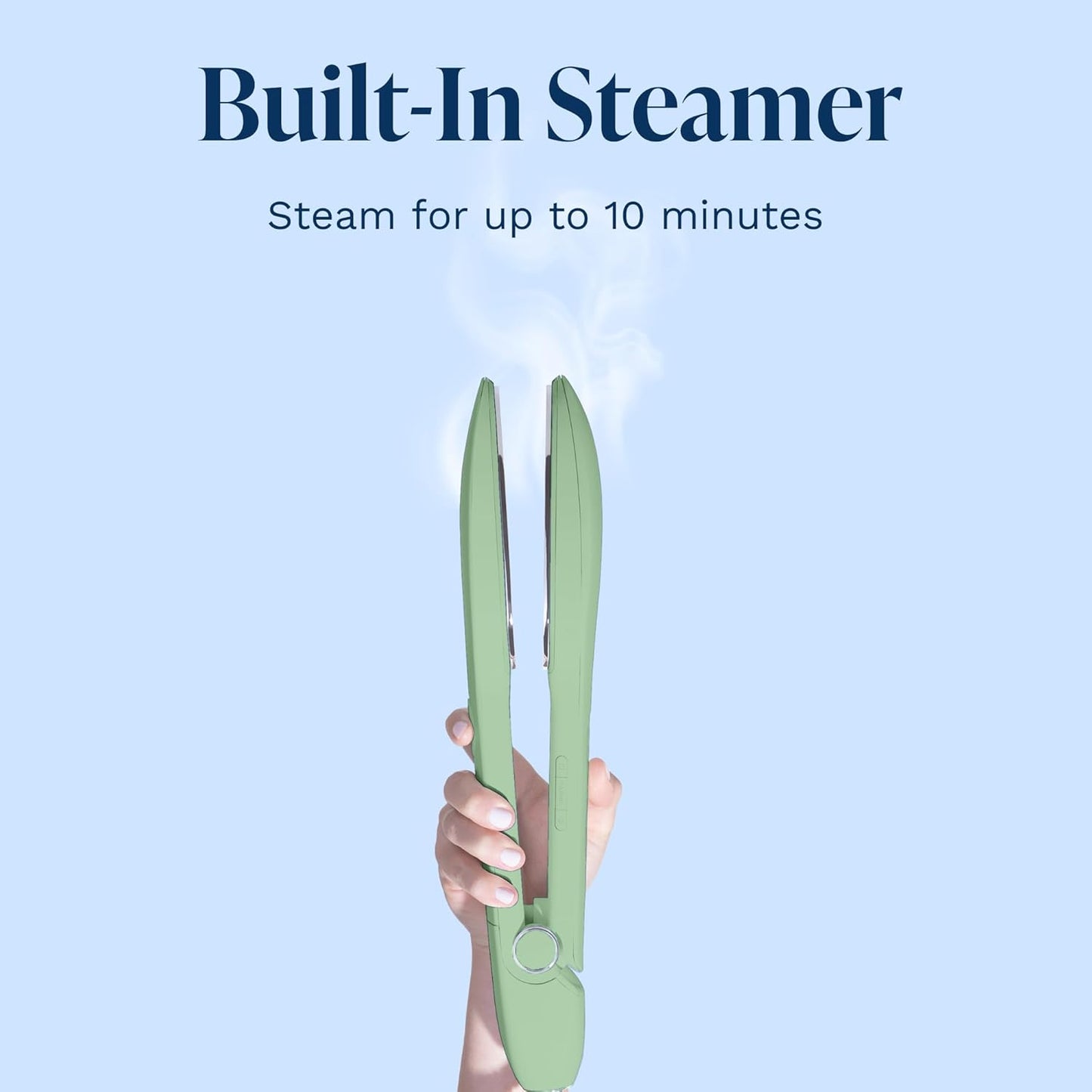 Nori Press Travel Steam Iron - Handheld Iron With Optional Steam Feature - No Ironing Board Required - Easy to Use w/ 6 Fabric Settings - Removes Wrinkles - User Manual Included - Green