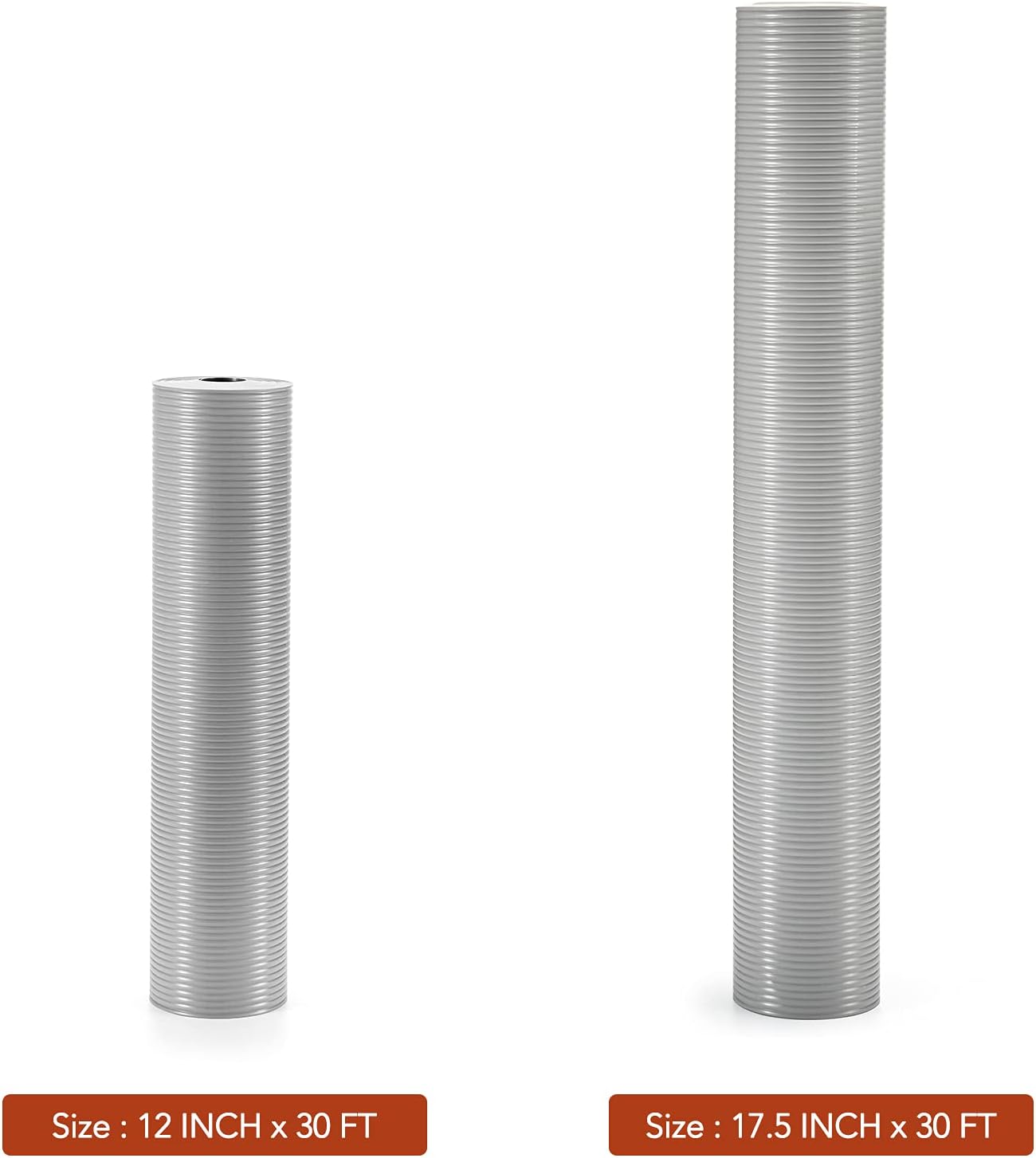 Glotoch Premium Grey Shelf Liner 17.5" x 30 ft. - Non Adhesive Drawer Liner, Waterproof Cabinet Liner, Durable Fridge Table Place Mats for Cupboard, Cabinet, Drawer Liner