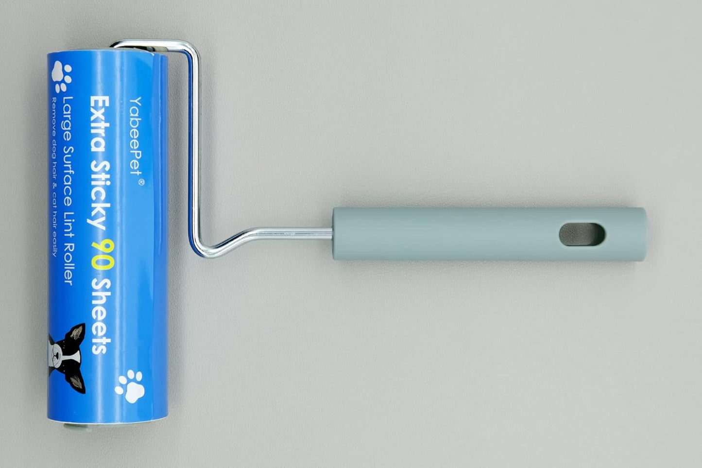 Extra Sticky Large Surface Lint Roller, 6.3'' Giant Lint Roller for Pet Hair, Lint Remover Roller for Cat Hair, Clothes, Furniture (1 Handle + 90 Sheets)