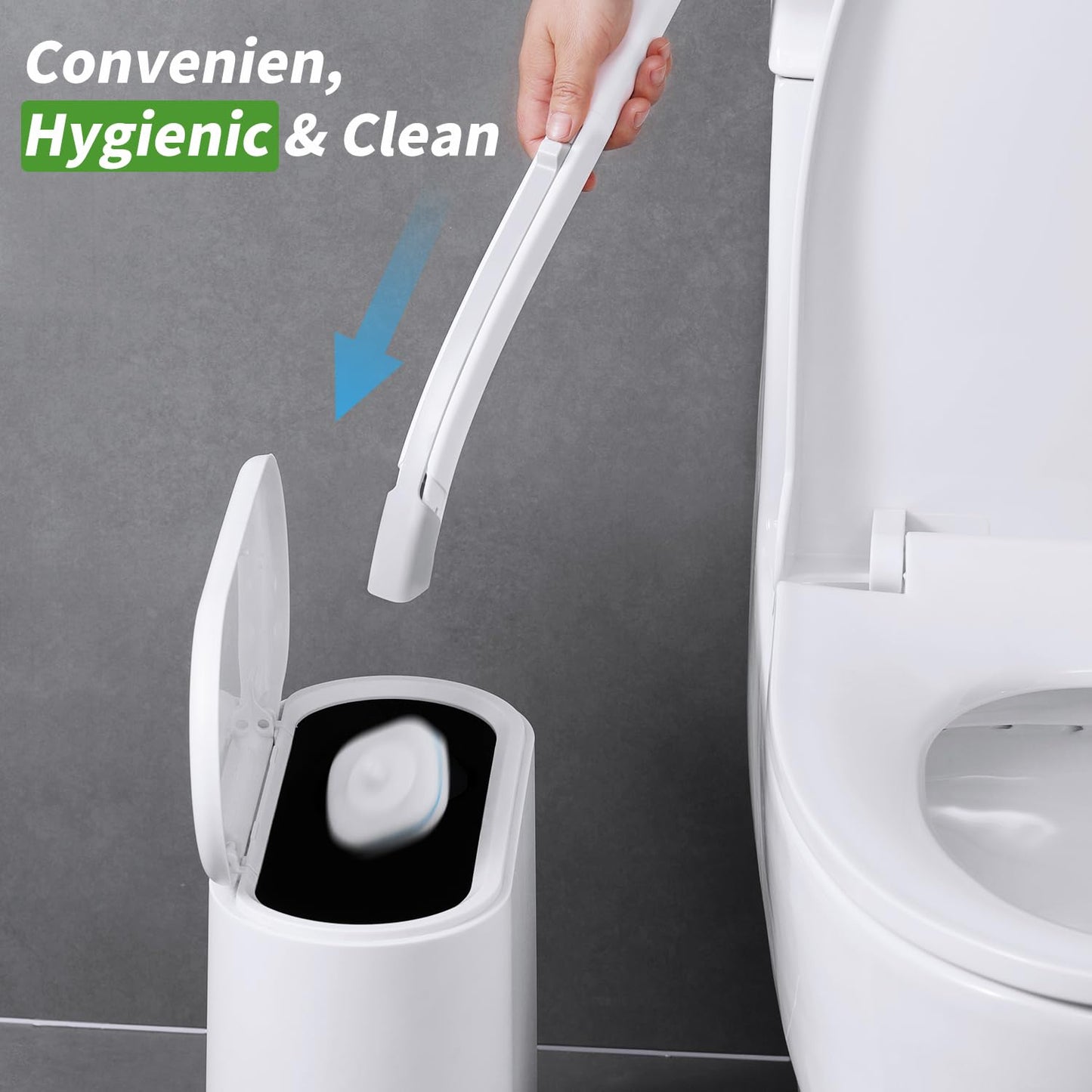 oshang Disposable Toilet Brush - Toilet Bowl Cleaner, Toilet Cleaning Supplies, Toilet Brush with