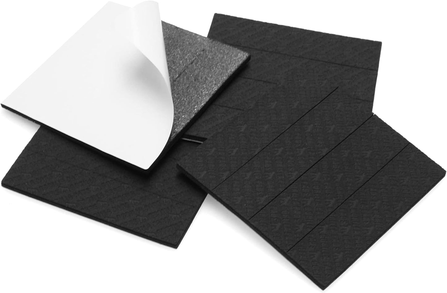 Slipstick GorillaPads Non Slip Furniture Pads/Gripper Feet Floor Protectors (Set of 4) Premium 4 Inch Pre-Scored Square Self Adhesive Rubber Stoppers for Furniture Legs, Black, CB157
