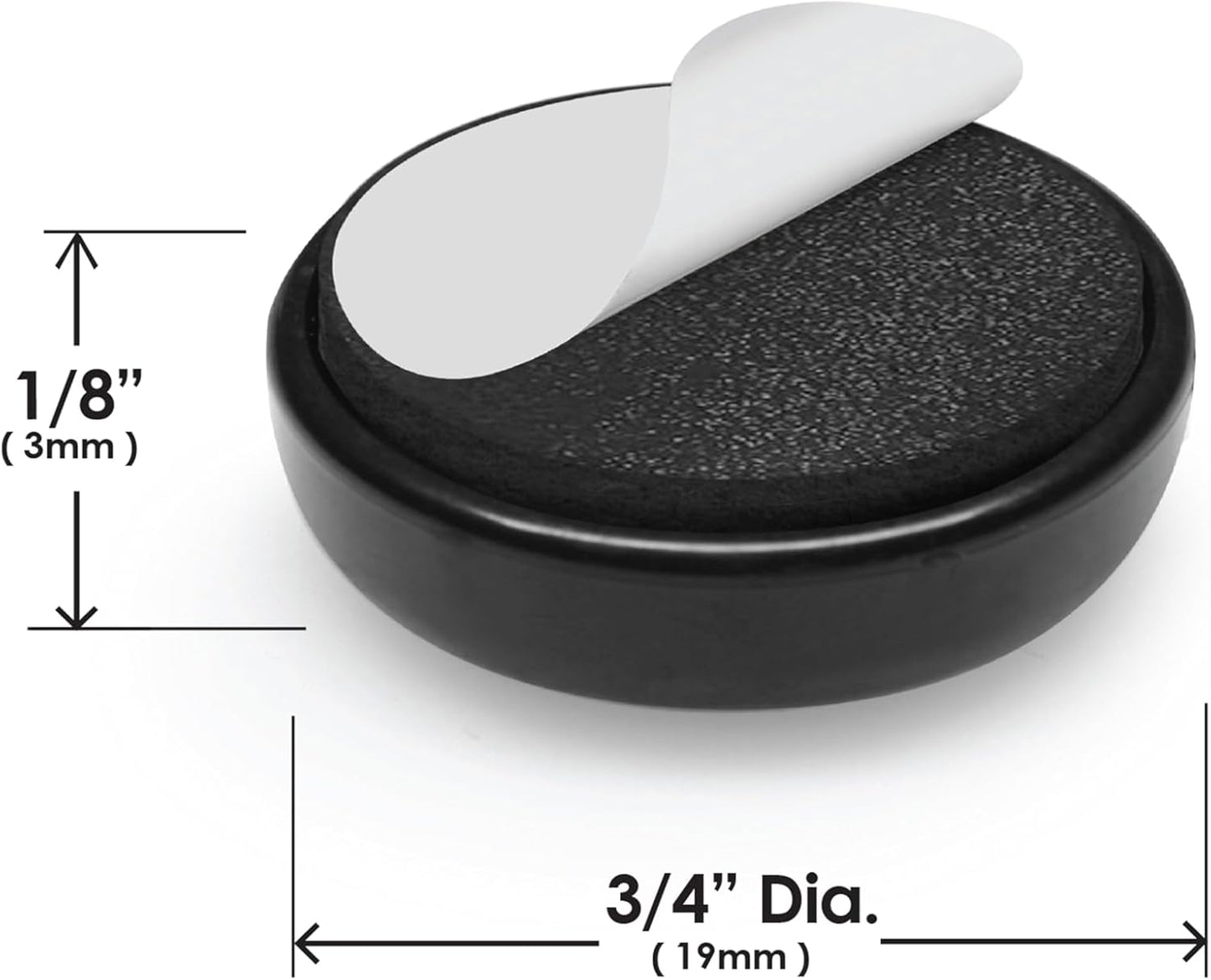 Slipstick GorillaGlides Kitchen Appliance Sliders (24 x 3/4” Round Glides) Self Adhesive Countertop Appliance Sliders Provide Easy Sliding and Saves Space on Counters