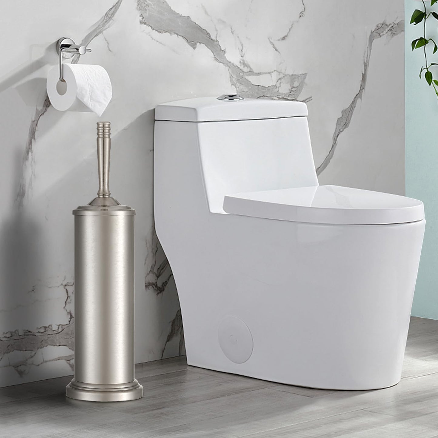 Stainless Steel Toilet Brush and Holder Set,Toilet Bowl Brush and Holder