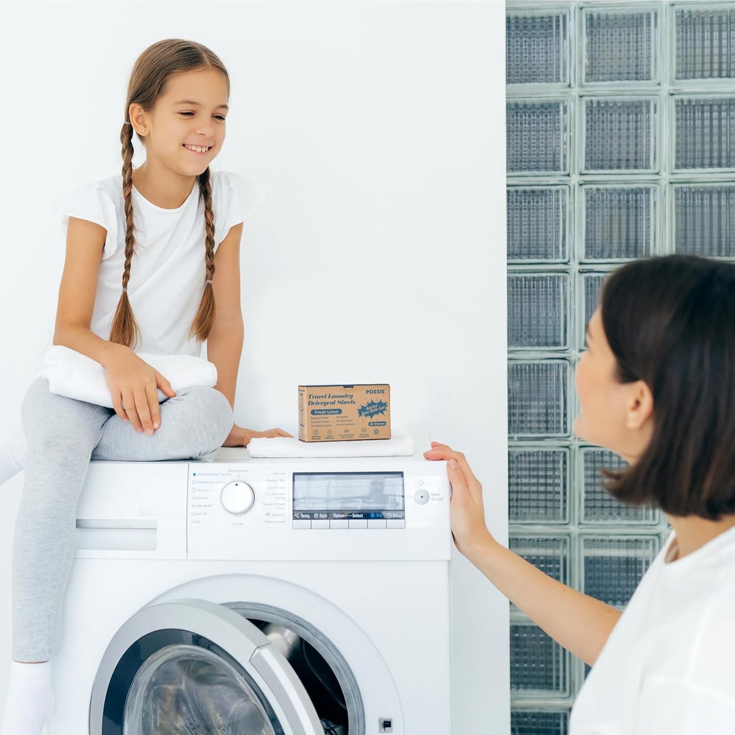 Poesie Travel Laundry Detergent Sheets 120 Sheets Liquidless Clothes Washing Strips Fresh Linen Scent (3 Pack 40 Count)