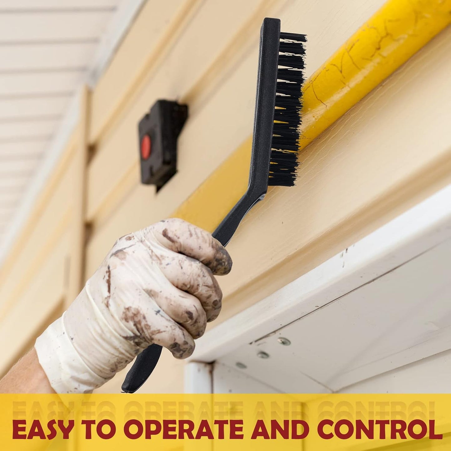 Sumind 30 Pcs Wire Cleaning Brush Set Nylon/ Stainless Steel/ Brass Metal Brush with Curved Handle Grip Paint Remover for Cleaning, Rust, Drill, Scrub, Grout Cleaner Tool (Red and Black)