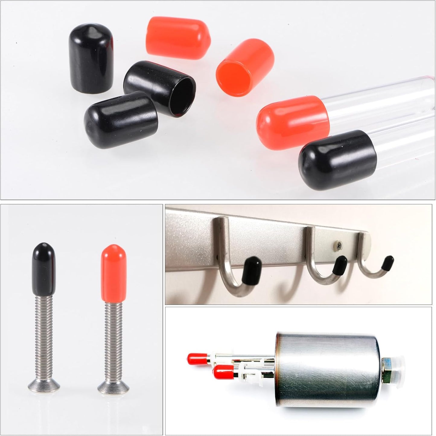 uxcell 20pcs Rubber End Caps 12mm(1/2 inch) ID Vinyl Round Tube Bolt Cap Cover Screw Thread Protectors Light Blue
