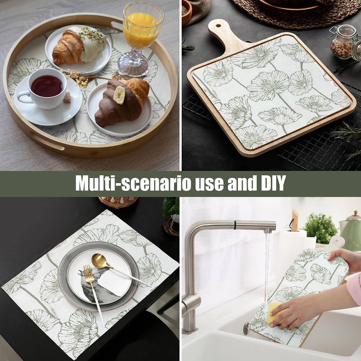 Shelf Liner for Kitchen Cabinets Non-Adhesive Cabinet Liner,Non-Slip Drawer Liners,Waterproof Pantry Shelf Liners Cover,Easy to Clean Cabinet Liners for Shelves,Drawers (12In x 16.4FT)