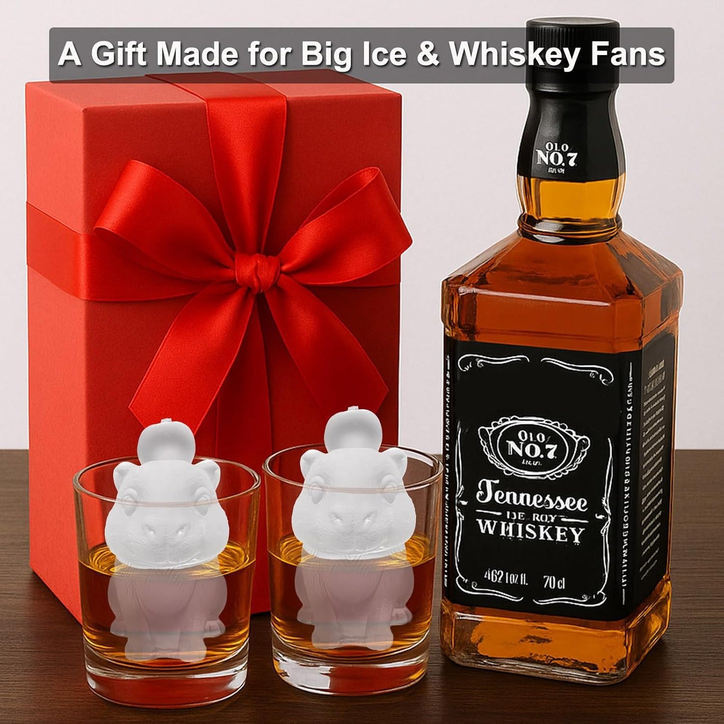 3D Capybara Ice Cube Silicone Molds Tray for Whiskey, Cocktail, Drink Decor, Bar; Rich Details. Cute Gifts for Women Kids Girls Boys, Fun Animal Shape Soap Epoxy Resign Mold; 2 Pack