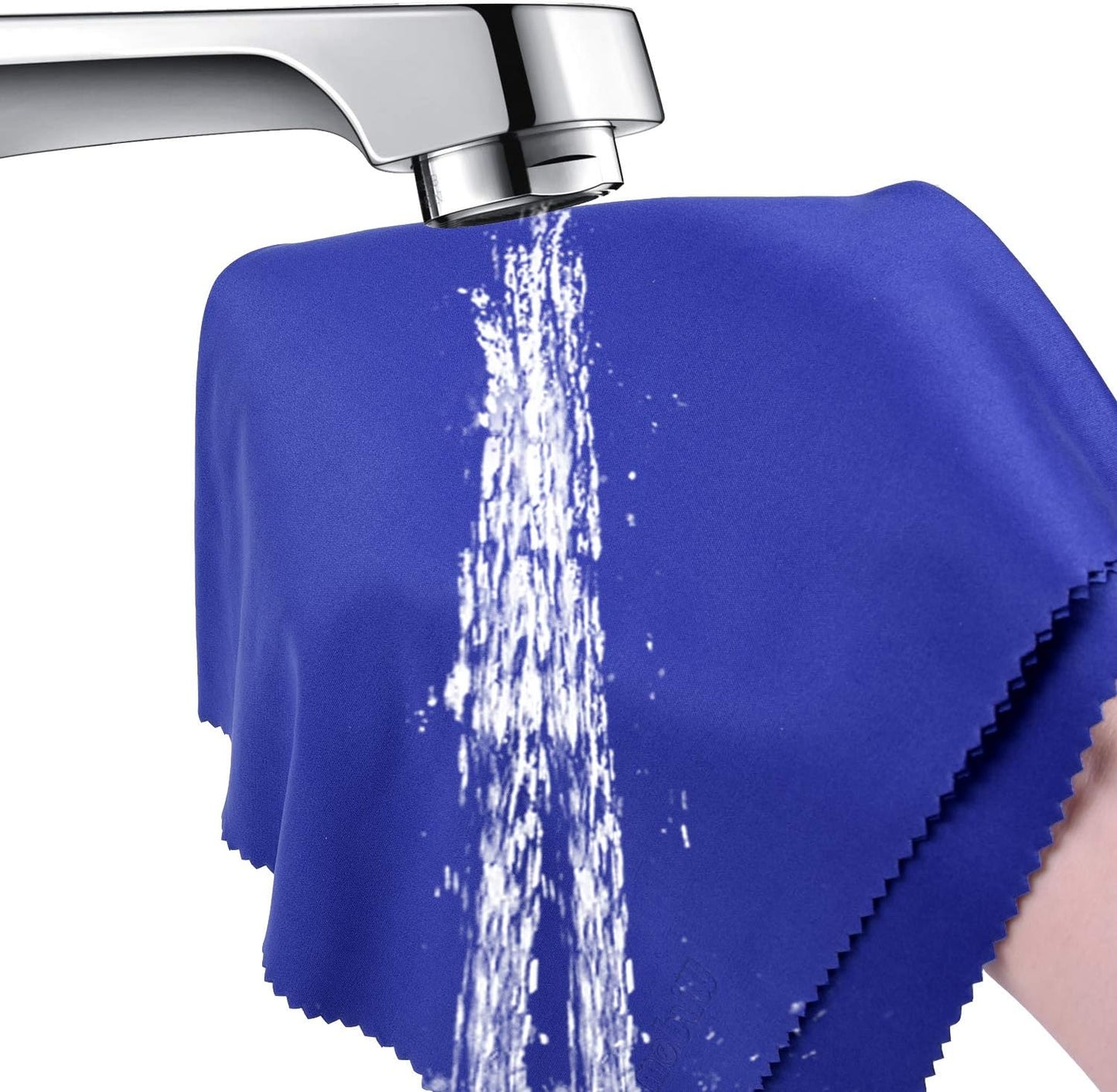 Wisdompro Extra Large 4-Pack Microfiber Cleaning Cloth For Laptop, LCD TV, Computer Screen, Monitor, Tablet, Camera Lens, Glass, Lenses, Phone, iPhone, iPad, other Delicate Surface - Blue (16x16 Inch)