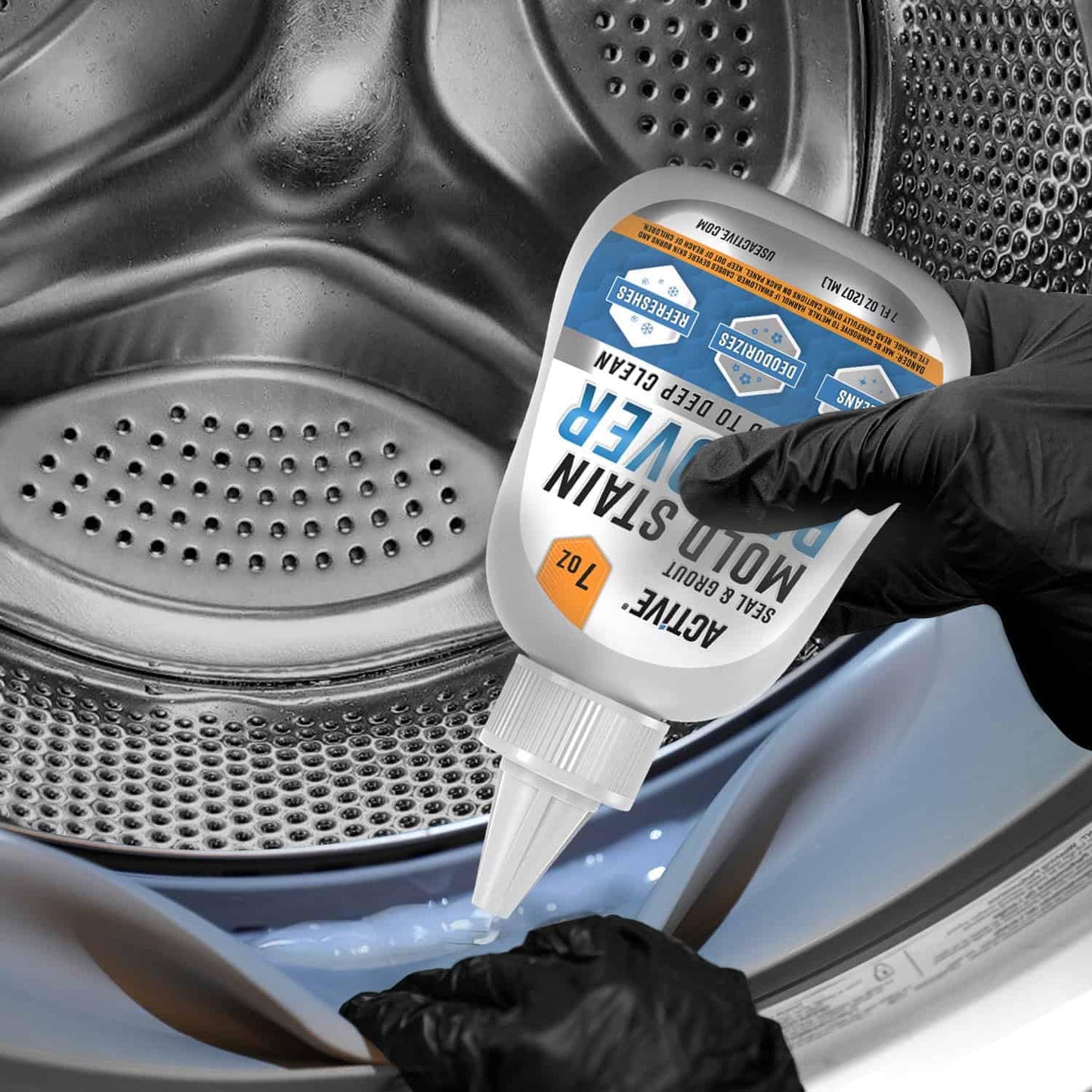 ACTIVE Mold Stain Remover Gel Cleaner Heavy Duty Stain Cleaner for Front Loader Washing Machine