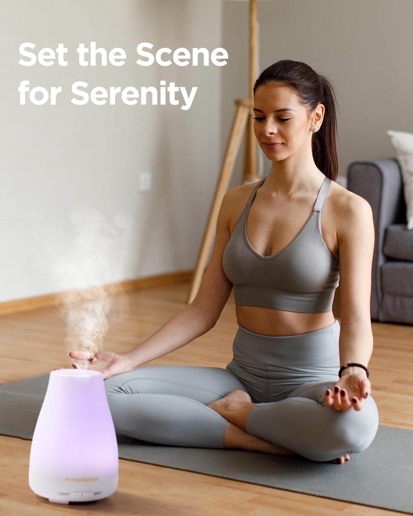 InnoGear Essential Oil Diffuser Ultrasonic Diffusers for Home, Basic White