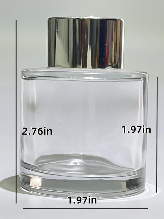 2 PCS Reed Diffuser Bottles Empty, 10Pcs Reed Diffuser Stick, Diffuser Bottle Capacity 50ml (1.7oz)