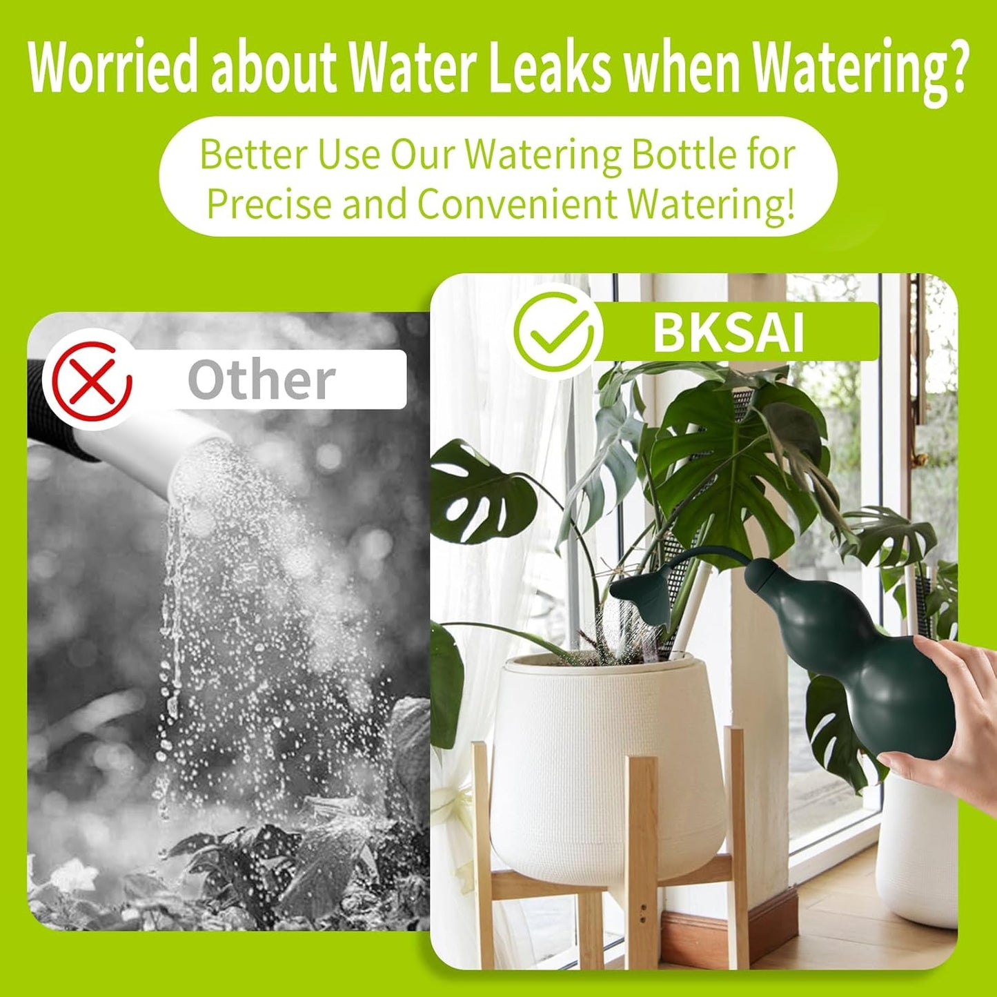 Squeeze Bottles for Plants, 22oz Small Watering Can for Succulent, Muti-Function Squirt Bottle for Seedling Watering, Wash, Tattoo, Dark Green