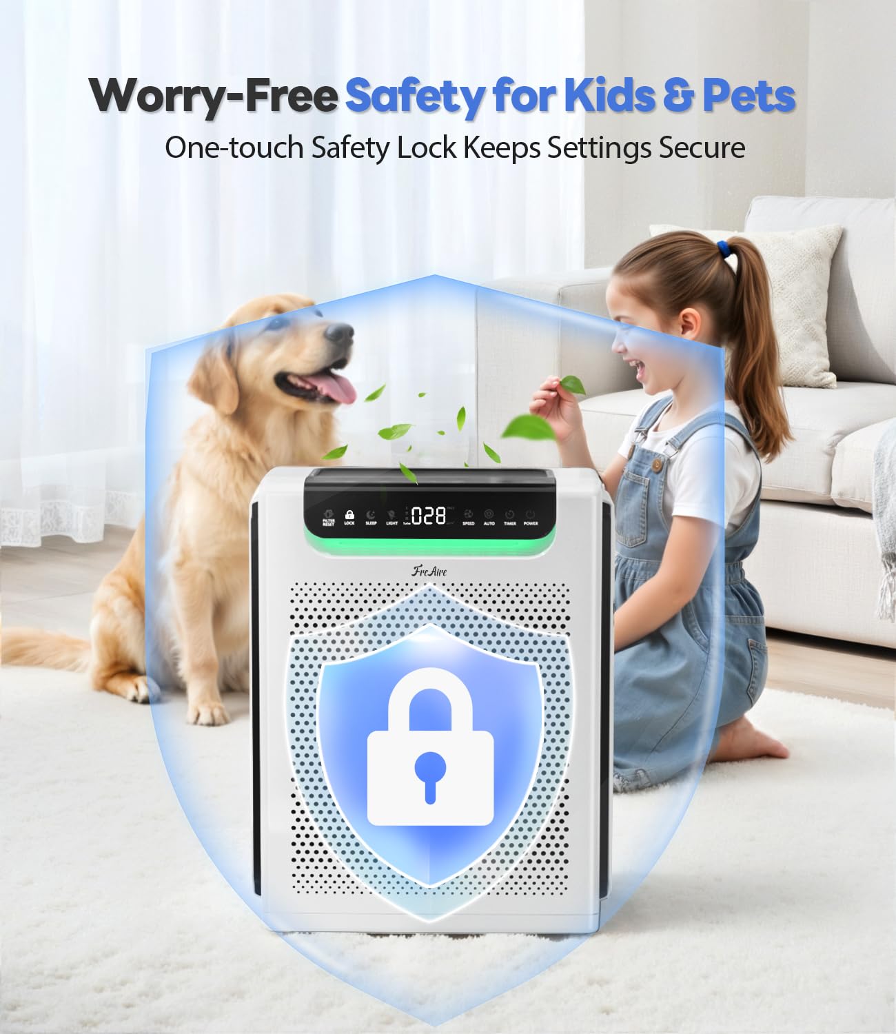 Air Purifiers for Home Large Room, Cover Up to 2600 Ft² with Washable Filters, Powerful Turbo Mode