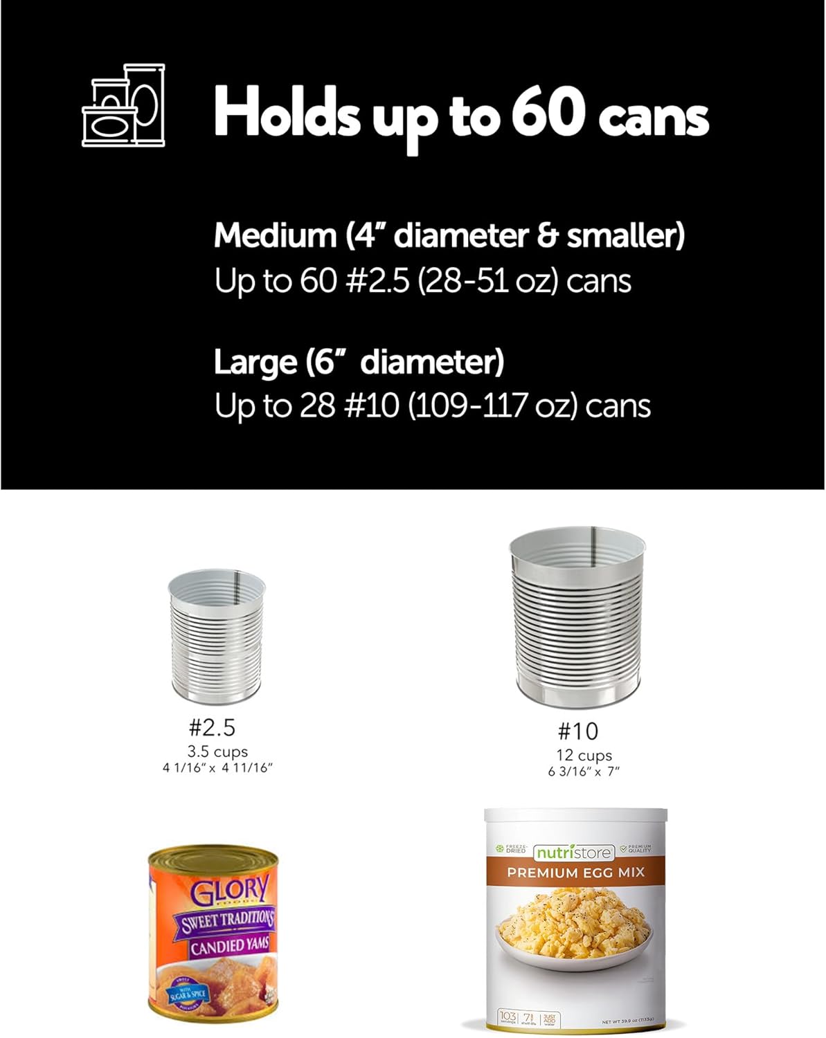 Shelf Reliance Cansolidator Max Small - 1-Pack Can Organizer for Pantry, Stackable Soda Can Storage for Kitchen, Holds 60 Large Cans of Food or Soda