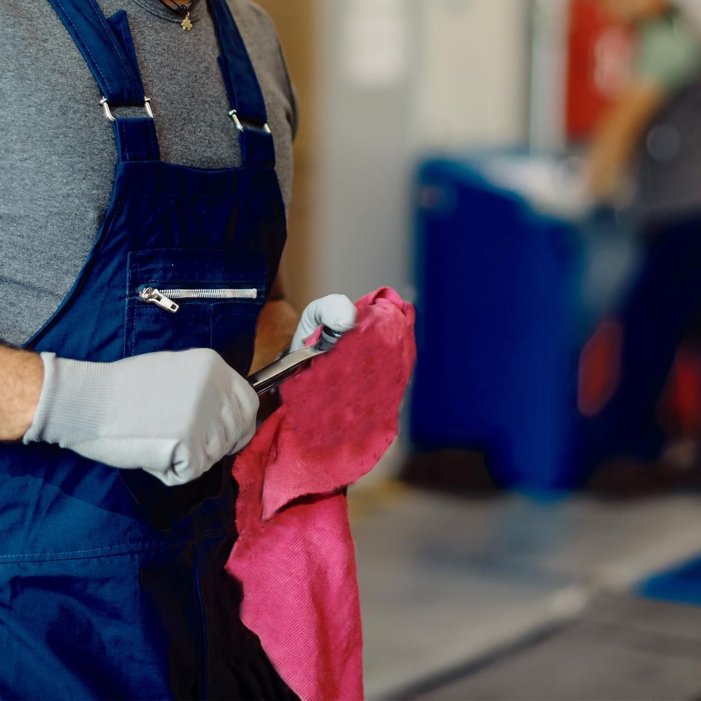 Premium Color Knit Cleaning Rags (25 lbs. Bag) – Shop Rags Bulk for Workshops, Mechanics, Painters, and Home Use, Multipurpose Cotton T-Shirt Rags