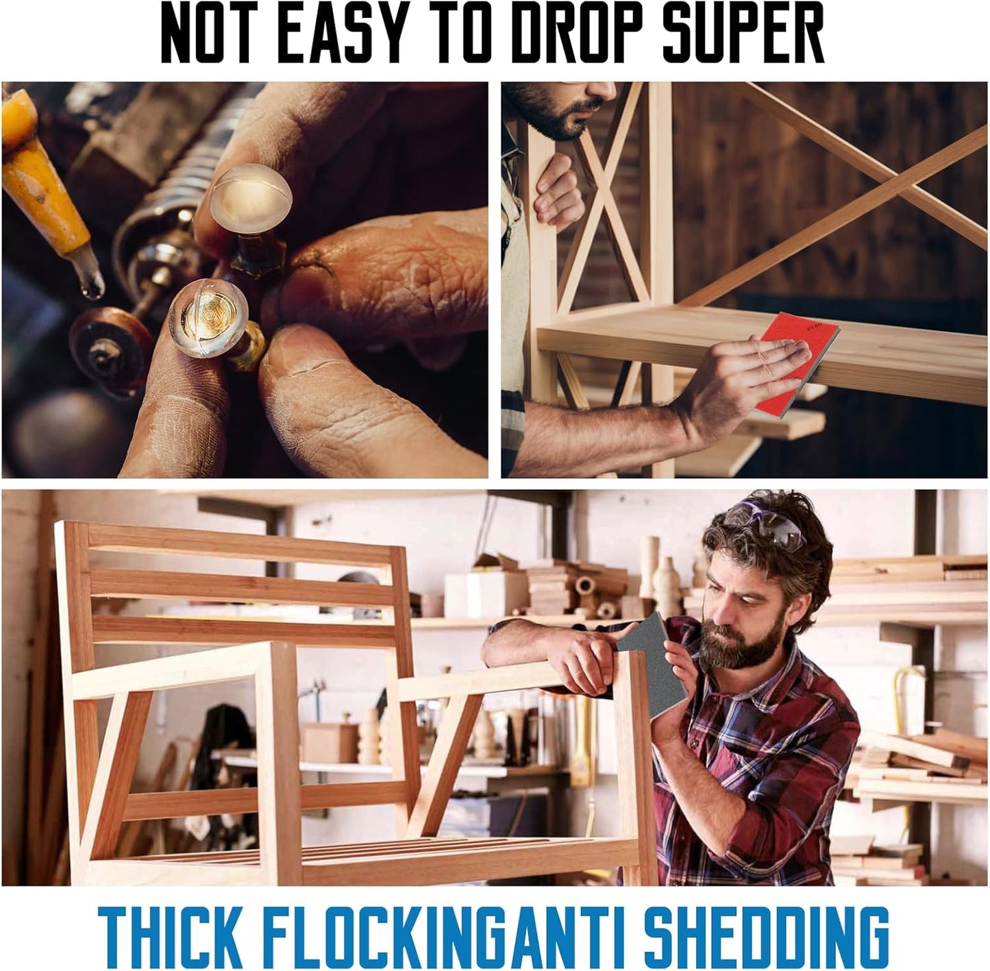 20 Pack 800 Grit Sanding Sponge, 3 x 4 Inch Soft Foam Sanding Block Wet Dry Sanding Pads, Washable Sandpaper Sponge Drywall Sand Block for Wood, Metal, Furniture Polishing (800 Grit)