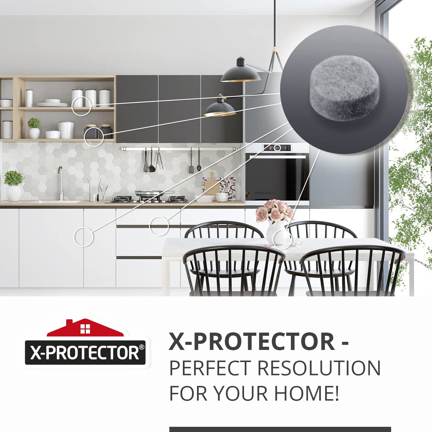 Cabinet Door Bumpers X-Protector 100 PCS – Small Felt Pads 3/8” – Ideal Grey Felt Bumpers – Self-Adhesive Thick Felt Dots – Bumper Pads to Protect Glass & Other Surfaces!