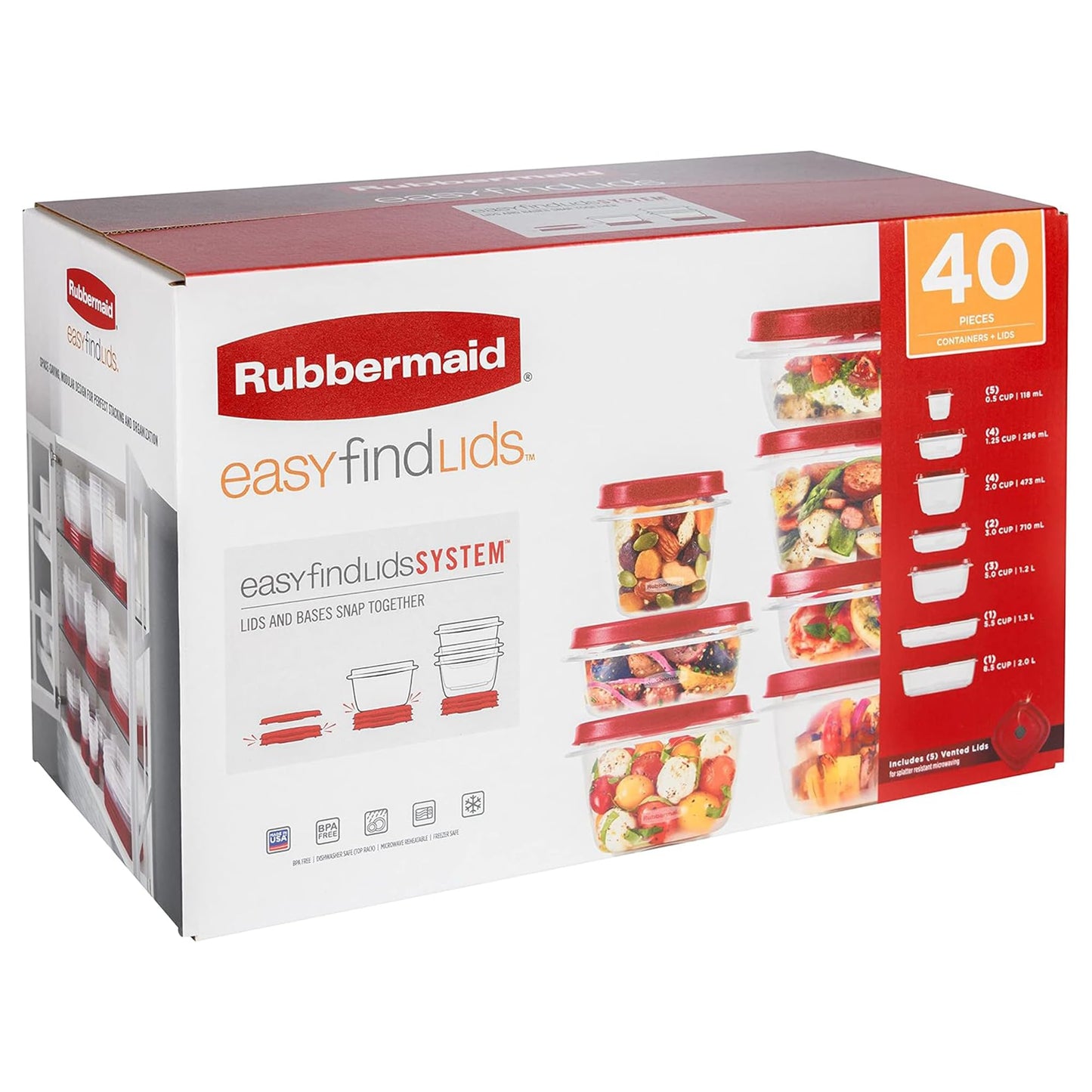 Rubbermaid 42-Piece Food Storage Containers with Lids