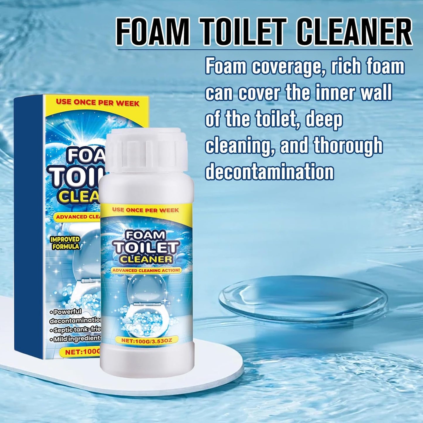 2PCS Foam Toilet Cleaner,New Powerful Foaming Toilet Bowl Cleaner,Foaming Bathroom Cleaner for Home,Instant Powerful Cleaner for Toilets Squatting Pans