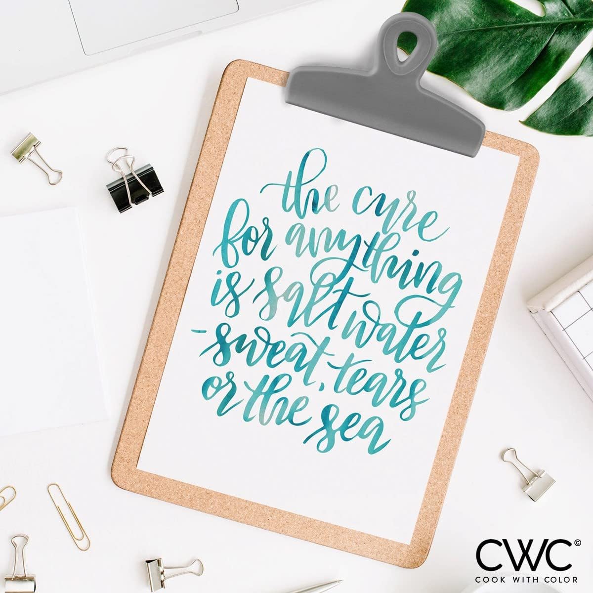 COOK WITH COLOR Bag Clips - Heavy Duty Chip Clip and Refrigerator Magnet Clips for Food Storage with Air Tight Seal Grip, Grey, Pack of 8