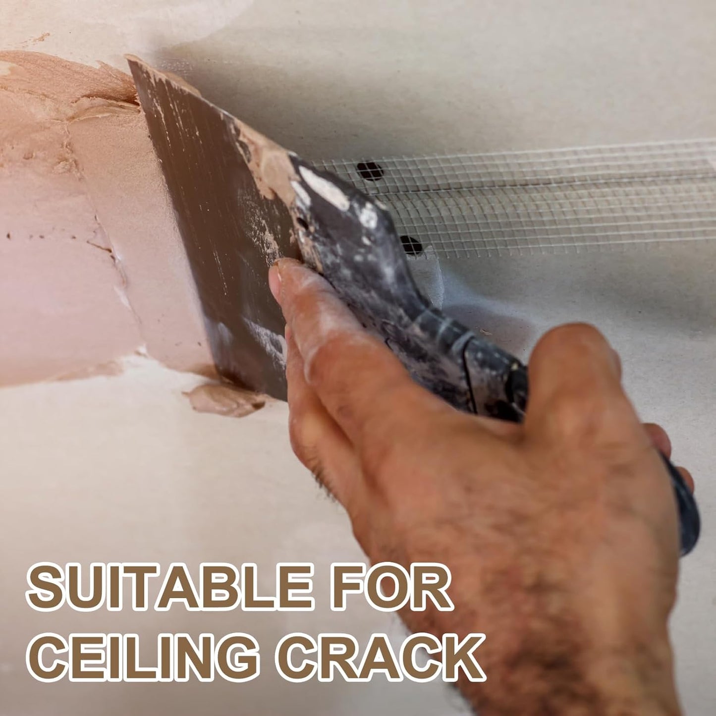 PATIKIL Drywall Repair Mesh Tape, 8 inch x 328 ft Fiberglass Repair Patch Self-Adhesive Dry Wall Joint Tape 12 Mesh Wall Hole Crack and Seam Patch, White