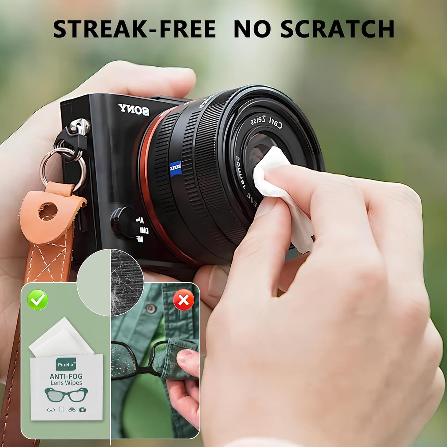 Anti-Fog Lens Wipes,100 Count, Quick-Clean Lens Cloths for Eyeglasses, Goggles, Screens, Portable Individually Wrapped Sheets, Pre-Moistened Cleaning Wipes for Eyeglasses