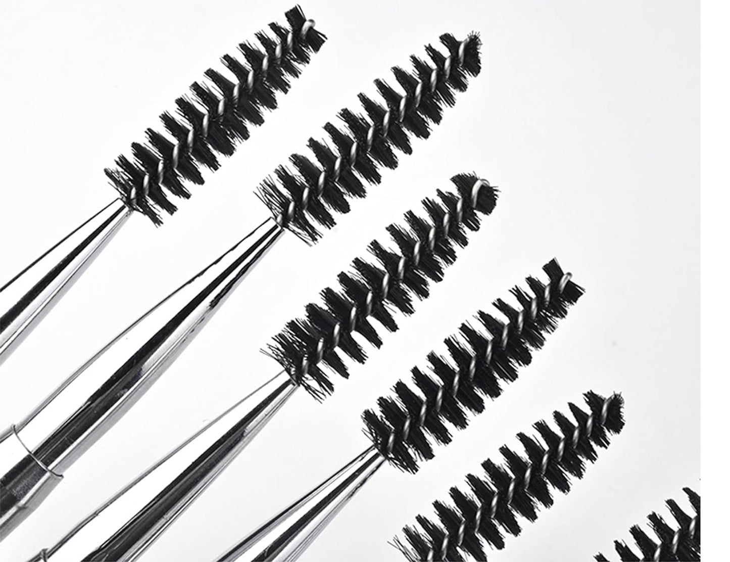 2PCS Mascara Brushes Eyebrow Eyelash Brushes Mascara Wands Applicators Eye Brushes Portable Cosmetic Brushes with Cap Eyelash Spoolies Brushes for Eyelash Extensions and Eyebrows, Gold