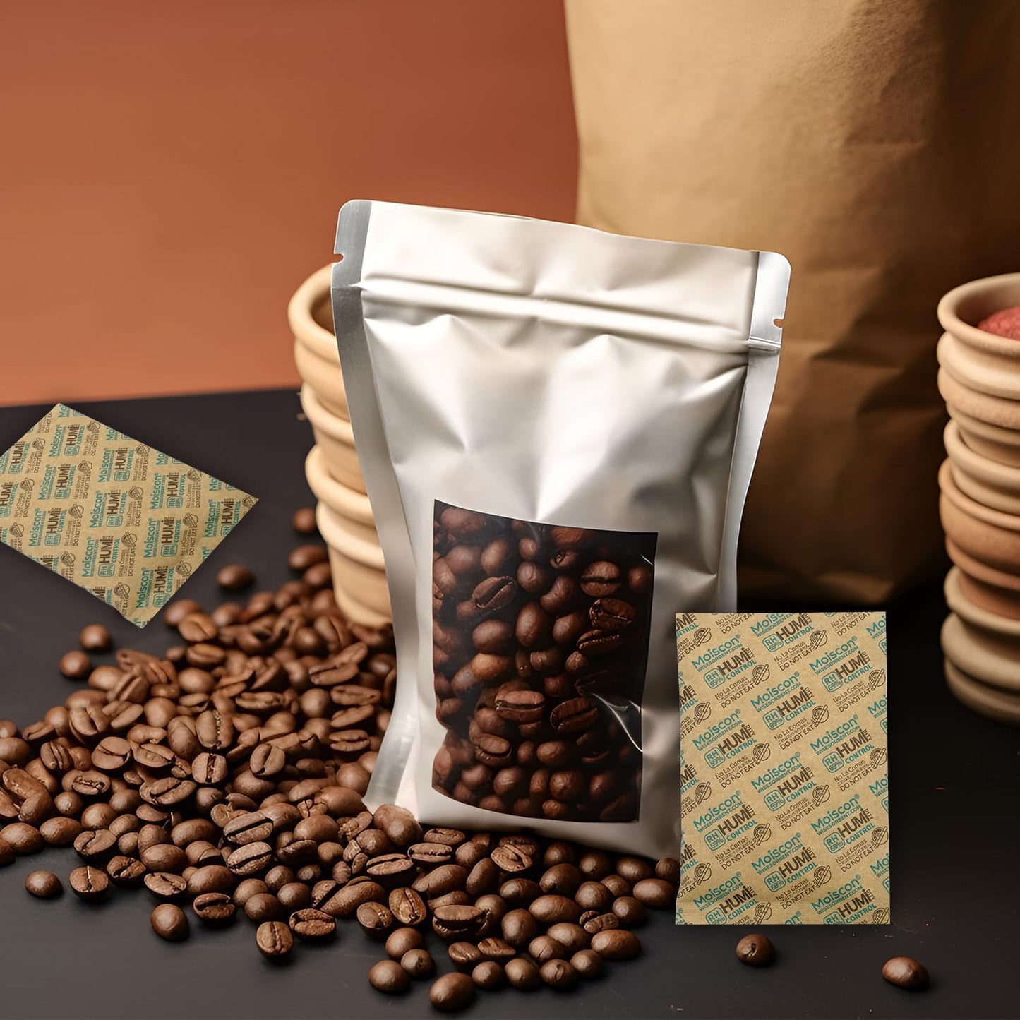 60 Gram 5 Pack 69% Two-Way Humidity Control Packs, Size 60 for Plastic Travel Case & Zip Lock Bags & Wood Containers, 69 Humidity Pack Humidifier Moisture Control Packets Individually Wrapped