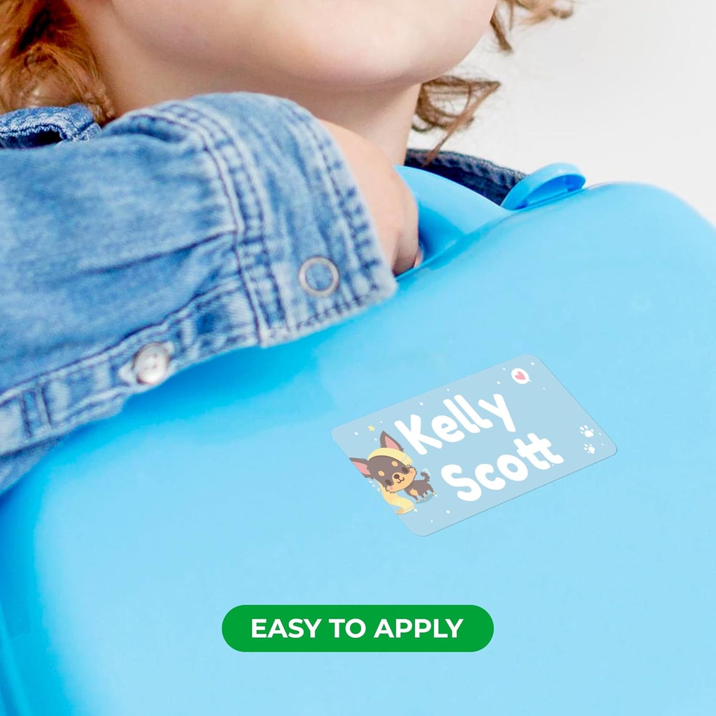 Personalized Name Tag Stickers for Kids (130+ Pack) | Dog Waterproof Labels for School Supplies, Bottles & Lunch Boxes | Custom Vinyl Name Labels for Clothing, Toys & More (G. Dogs)