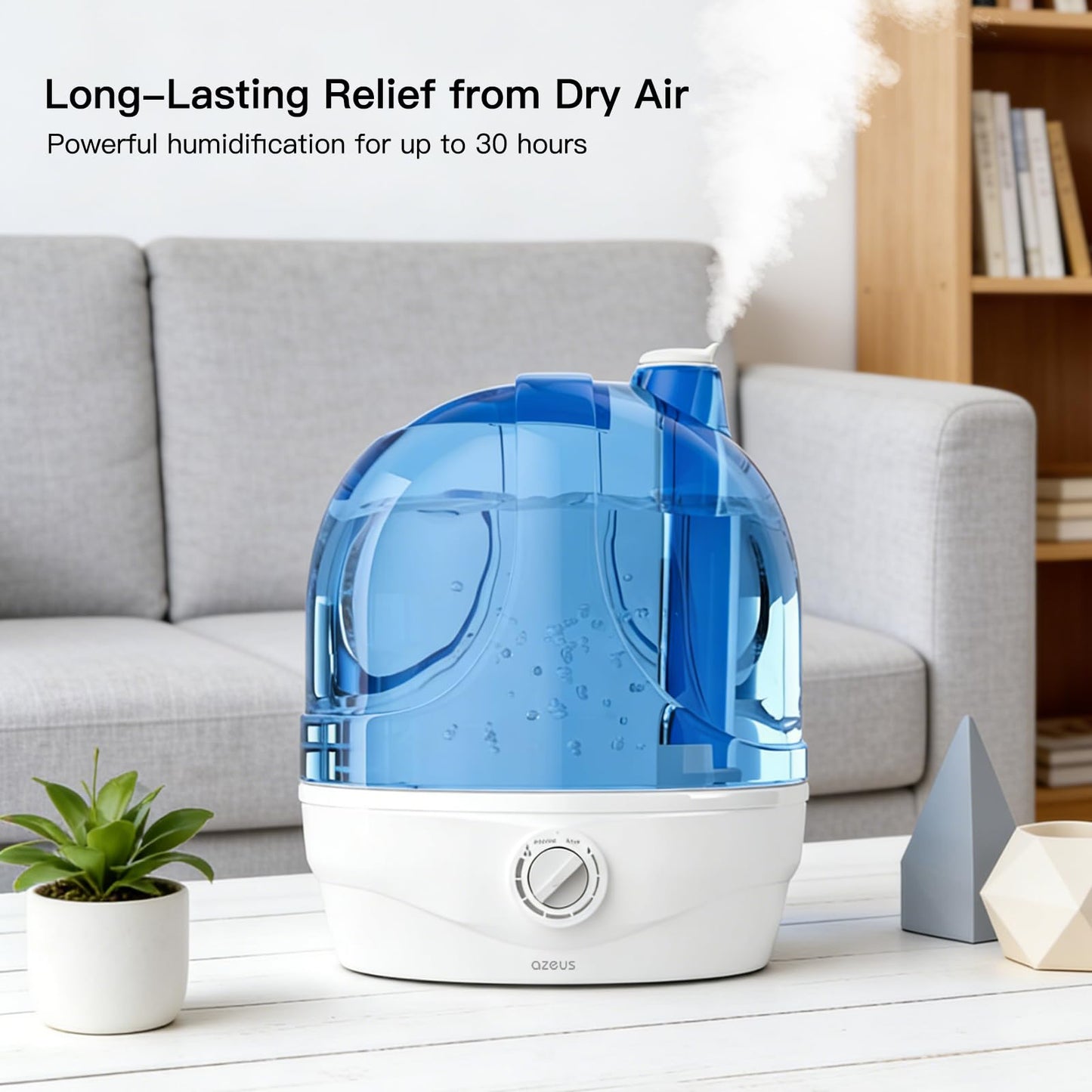 AZEUS Cool Mist Humidifiers for Bedroom, BabyRoom, Office and Plants,2.8L Large Capacity Ultrasonic