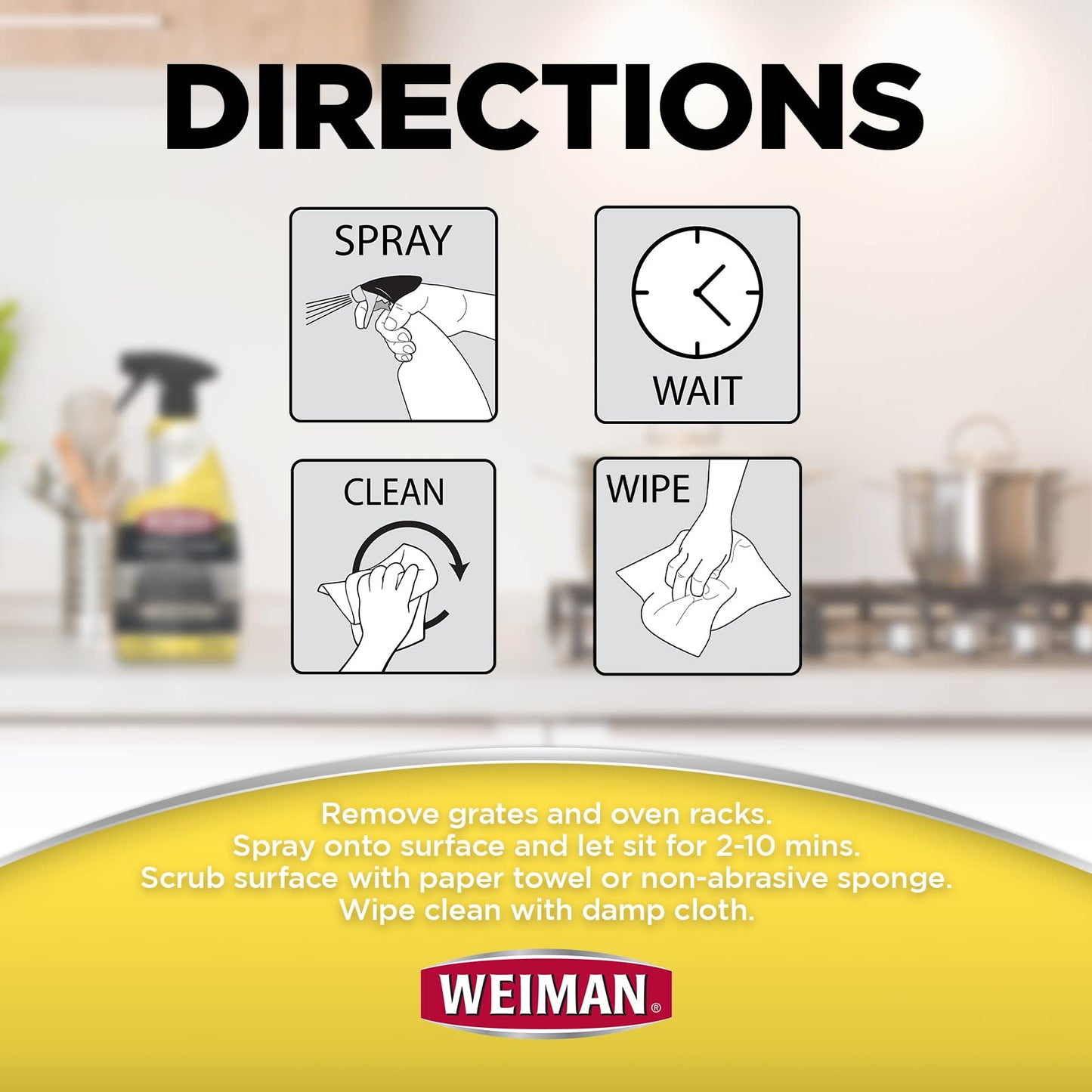 Weiman Heavy Duty Stove and Oven Cleaner and Degreaser for Glass, Ceramic Cooktops, BBQ grill
