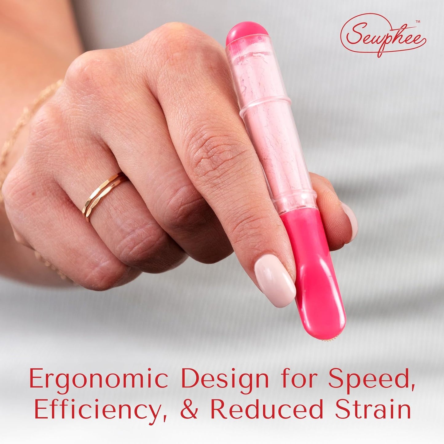 Fabric Markers for Sewing ??Ergonomic Tailors Chalk Pen with Improved Dosing Wheel for Sharp Lines - Washable Sewing Chalk Marking Pens that are Compatible with Most Fabrics - White and Pink 2 Pack