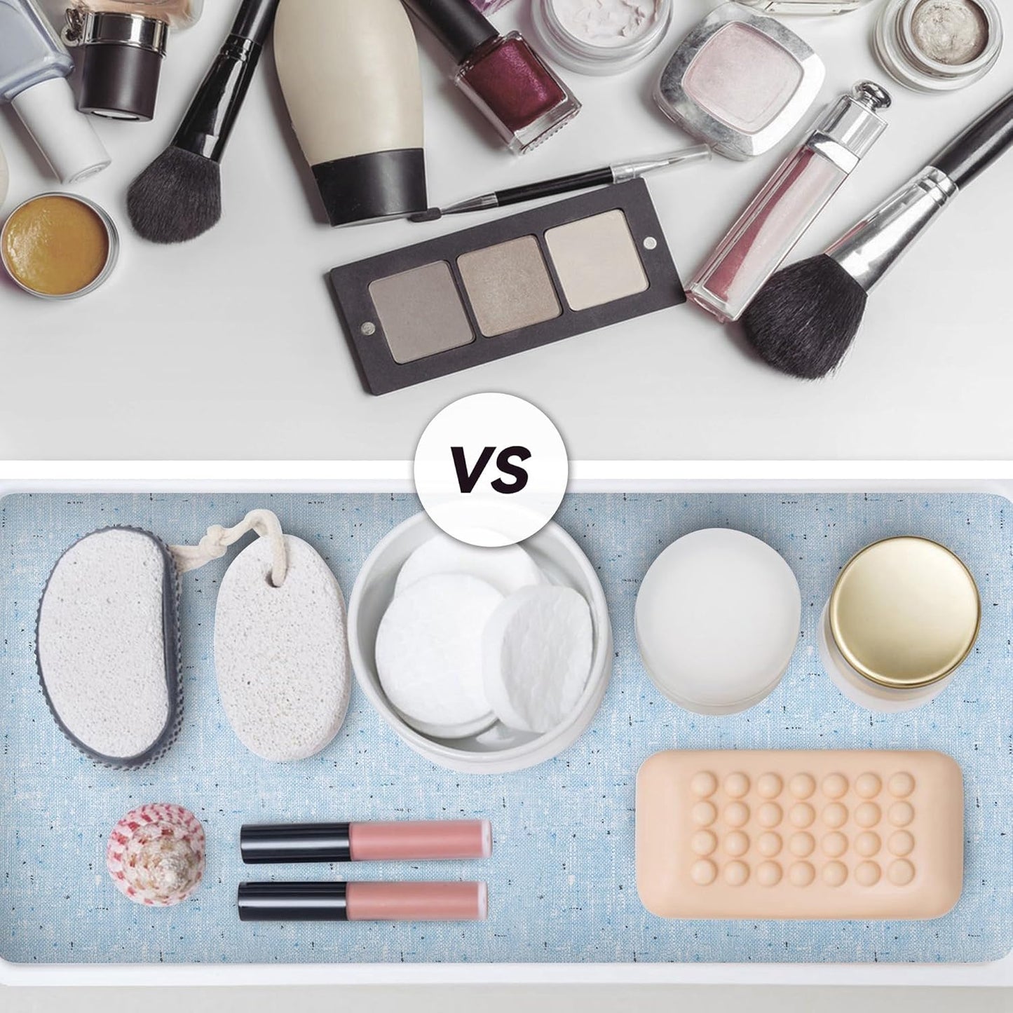 Shelf Liner 18" W x 96" L Cabinet Liners Non Adhesive, Drawer Liners Non Slip Kitchen Mat Waterproof Oil-Proof for Kitchen Cabinet, Shelves, Refrigerator, Storage, Easy to Trim