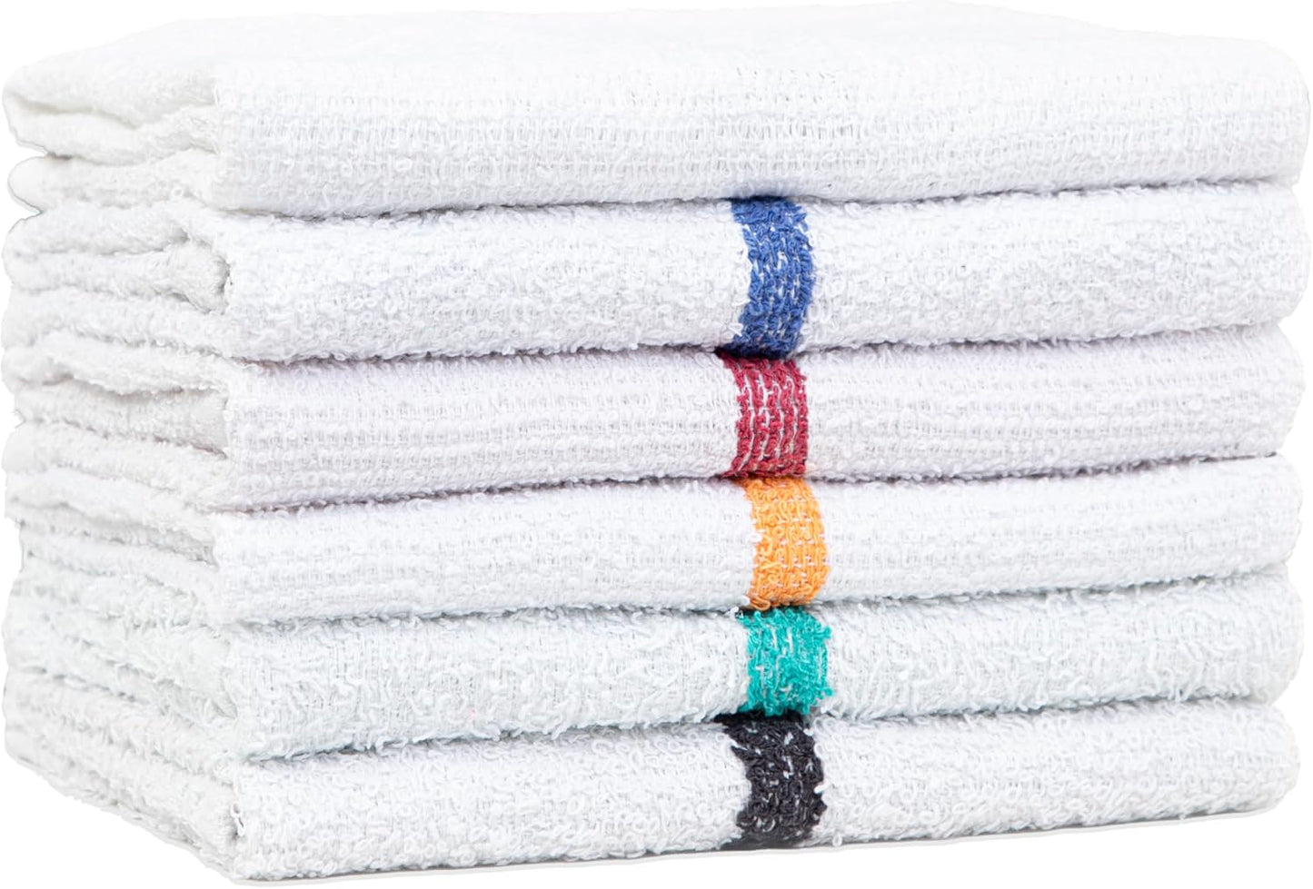 Arkwright Qwick Wick Bar Mop Towels Bulk - (Case of 60) 100% Cotton Quick Dry Dishcloths, Super Absorbent Multipurpose Cleaning Rags for Restaurants, Kitchen, Bathroom, Hotel, 16 x 19 in, Gold Stripe