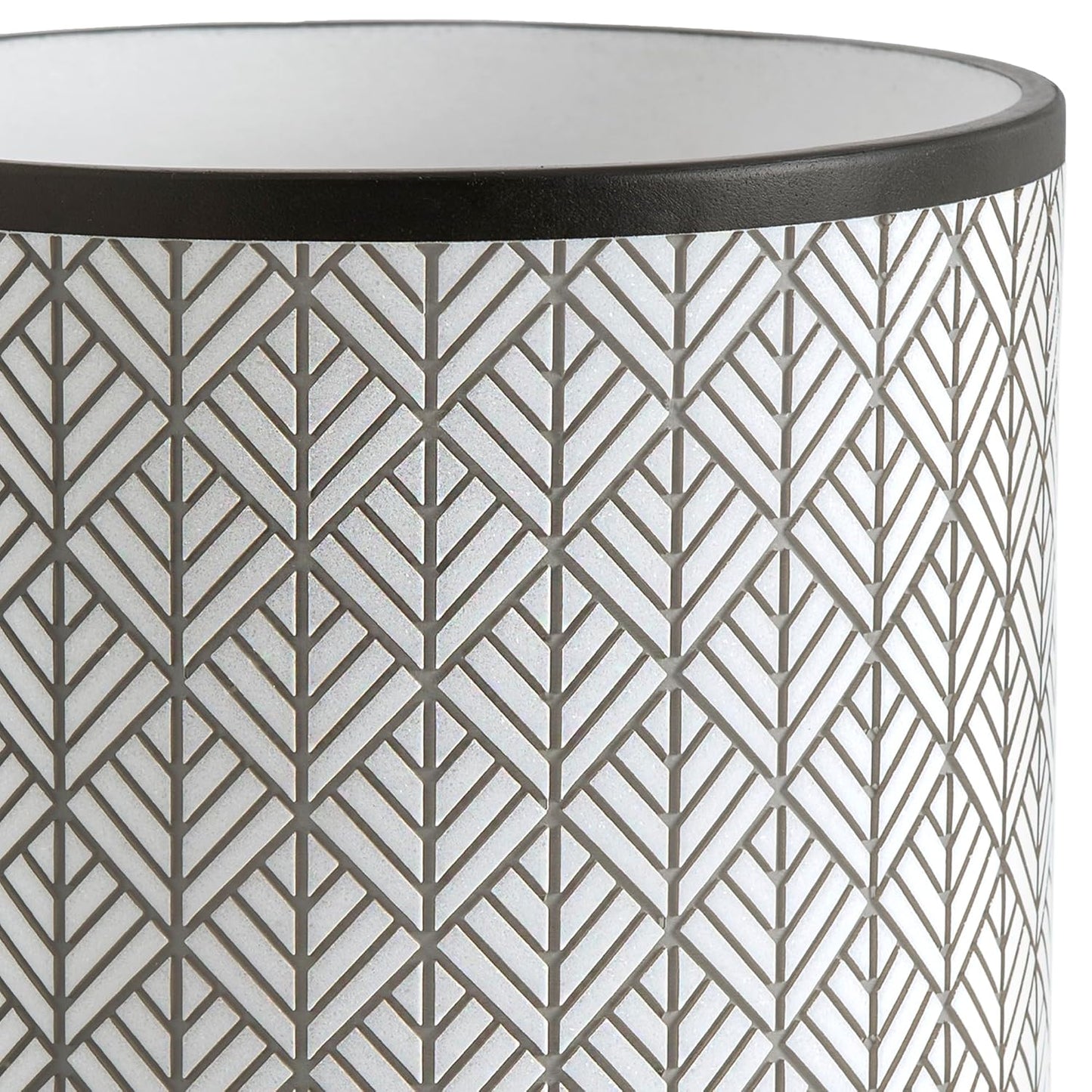 Allure Home Creation Shelby Resin Grey Multicolored Wastebasket Trash Can, Compact Size, 1.74 Gallons