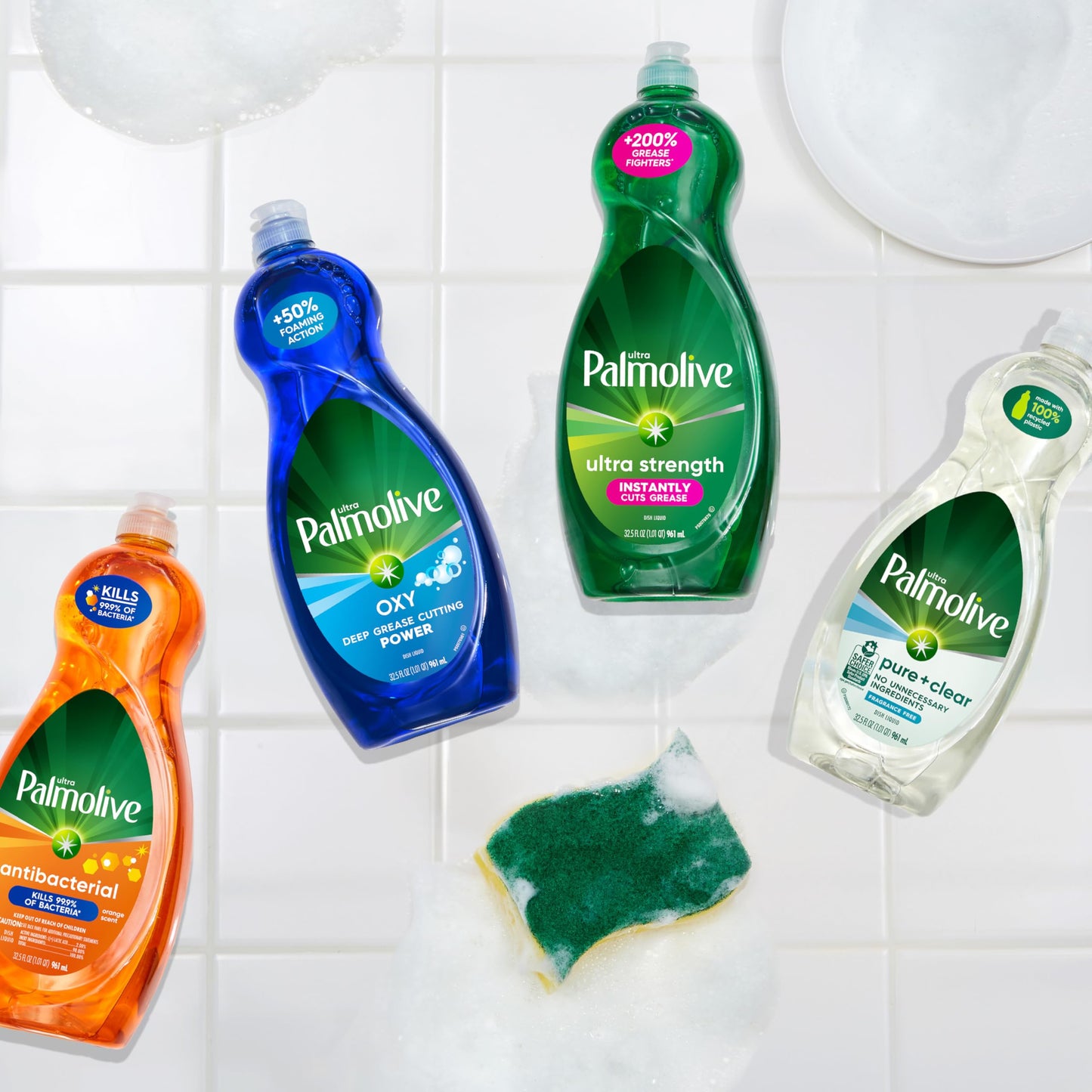 Palmolive Ultra Liquid Dish Soap, Oxy Power Degreaser - 32.5 Fluid Ounce (4 Pack)